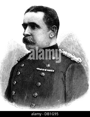French, John Denton Pinkstone, 1st Earl of Ypres, 28.9.1852 - 22.5.1925, British general, portrait, wood engraving, 1888, Stock Photo