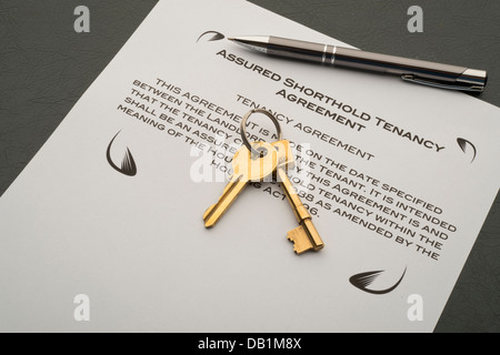 Assured Shorthold Tenancy Agreement. Property rental Stock Photo