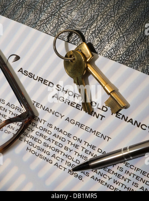 Assured Shorthold Tenancy Agreement. Property rental Stock Photo