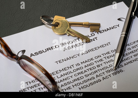 Assured Shorthold Tenancy Agreement. Property rental Stock Photo