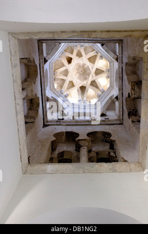 The roof of a 1000 year old mosque, a unique example of Al-Andalus art. Mezquita de la Luz. Toledo. Spain Stock Photo