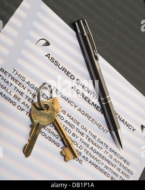 Assured Shorthold Tenancy Agreement. Property rental Stock Photo