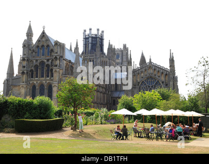 Ely, Almonry Tea Room, Restaurant, Cathedral, Cambridgeshire, England UK English tea rooms cathedrals city cities Stock Photo