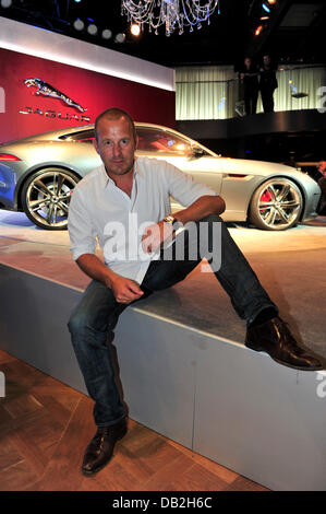 German actor Heino Ferch sits in front of the concept sports car Jaguar C-X16 after its presentation at Palais Thurn und Taxis at the International Motor Show IAA in Frankfurt Main, Germany, 12 September 2011. From 15 to 25 September 2011 exhibitors from all over the world will present new trends of the automotive industry, headed by electronic mobility and hybrid vehicles. Photo:  Stock Photo