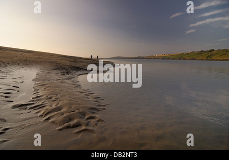 Patterns in sand river teifi estuary poppit sands st dogmaels pembrokeshire Stock Photo
