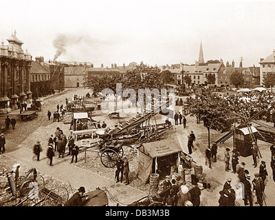 King's Lynn Tuesday Market Place early 1900s Stock Photo