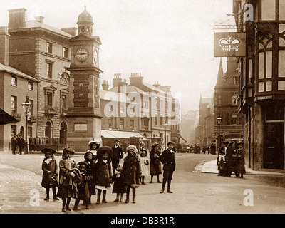 Rugby Market Place early 1900s Stock Photo