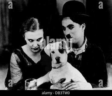 Charlie Chaplin - CHARLOT A DOG'S LIFE First National Pictures, 1918. Directed by Charlie Chaplin Stock Photo