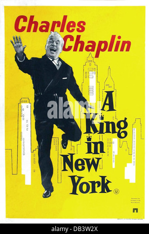 Charlie Chaplin A KING IN NEW YORK Archway, 1957. Directed by Charlie Chaplin. MOVIE POSTER Stock Photo