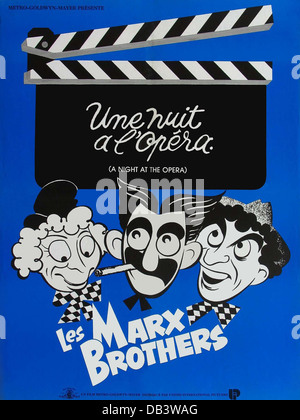 A NIGHT AT THE OPERA - THE MARX BROTHERS FRENCH MOVIE POSTER Stock Photo
