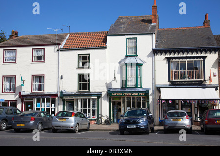 Town centre parking in Alford, Lincolnshire, England, U.K. Stock Photo