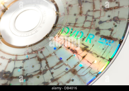 lost data security error on cracked broken master backup CD DVD disc irretrievable information failure information technology IT Stock Photo