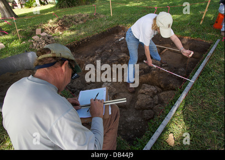 Archaeological dig, St. Augustine, Florida, USA Stock Photo