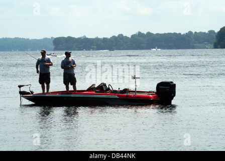 Fishing for Bass. Stock Photo