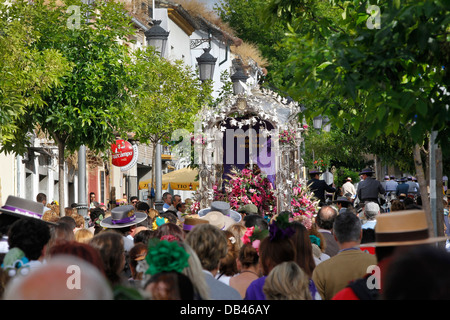 Catholic pilgrimage from Jerez to El Rocio in southern Spain Stock Photo