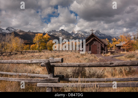 Chapel of the Transfiguration, Jackson Hole, Grand Teton National Park, Wyoming, USA Stock Photo