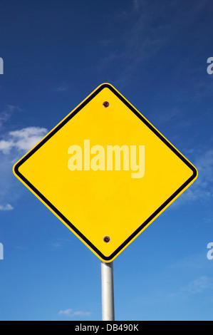 Blank yellow road signs on sky background Stock Photo - Alamy