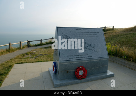 Memorial to RAF Bomber Command on the clifftop at Beachy Head, East Sussex, UK Stock Photo