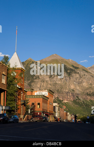 Telluride Main St, Colorado. Stock Photo