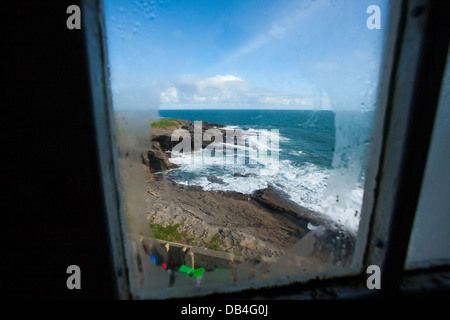 A view from the inside of Hook lighthouse located at Hook head is one of the oldest lighthouses in the world in Count Wexford Stock Photo