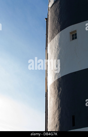 The striped facade of Hook lighthouse located at Hook head is one of the oldest lighthouses in the world in Count Wexford Stock Photo