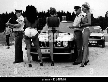people, prostitution, prostitutes at  Freisinger Landstrasse, Munich, 1990s, , Additional-Rights-Clearences-Not Available Stock Photo