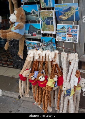 Souvenir and postcard shop in Gibraltar Stock Photo