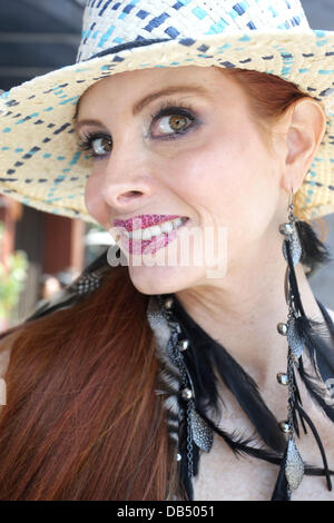 Phoebe Price wearing a lip tattoo/transfer made by Violent Lips which has also been endorsed by several other celebrities including Katy Perry and Keyshia Cole. Los Angeles, California - 21.04.11 Stock Photo