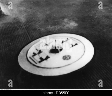 astronautics, UFO, (Unidentified Flying Object), Nazi UFOs, Code: JFM, Germany, start of development, on ground, circa 1922, Additional-Rights-Clearences-Not Available Stock Photo