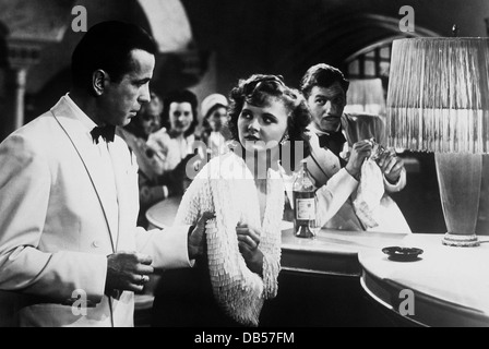 CASABLANCA Warner Bros., 1942. Directed by Michael Curtiz. With Humphrey Bogart, Ingrid Bergman, Paul Henreid Stock Photo