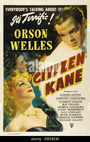 CITIZEN KANE RKO Radio Pictures, Inc., 1941. Directed by Orson Welles. MOVIE POSTER Stock Photo