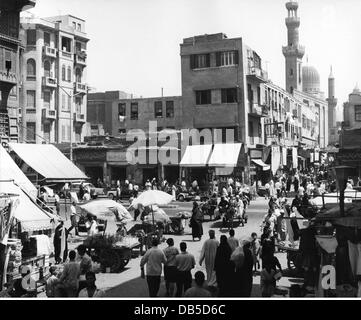 geography / travel, Egypt, Cairo, street scenes, street scene, circa 1960s, Additional-Rights-Clearences-Not Available Stock Photo