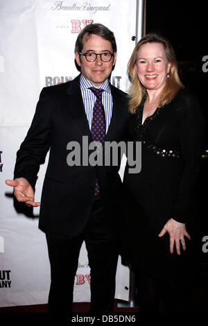 Matthew Broderick and Kathleen Marshall Opening night of the Broadway production of 'The People In The Picture' at Roundabout Theatre Company's Studio 54 - Arrivals New York City, USA - 28.04.11 Stock Photo