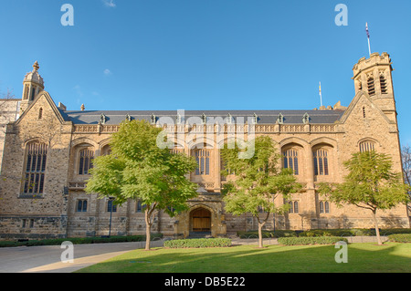 The University of Adelaide's Bonython Hall on the North Terrace campus in downtown Adelaide. Stock Photo