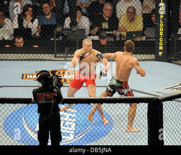 Georges St-Pierre vs Jake Shields  UFC 129 - Welterweight Title Bout held at Rogers Centre Toronto, Canada - 30.04.11 Stock Photo