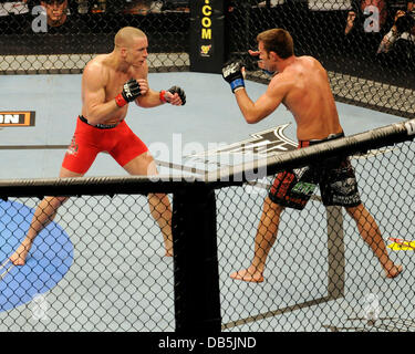 Georges St-Pierre vs Jake Shields  UFC 129 - Welterweight Title Bout held at Rogers Centre Toronto, Canada - 30.04.11 Stock Photo