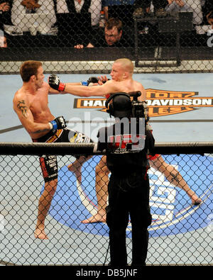 Georges St-Pierre vs Jake Shields  UFC 129 - Welterweight Title Bout held at Rogers Centre Toronto, Canada - 30.04.11 Stock Photo