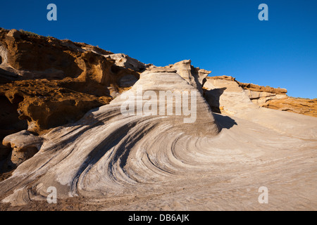 Petrified Dunes near Costa del Silencio, Tenerife, Canary Islands, Spain Stock Photo