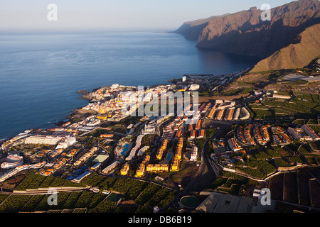 Aerial View of Los Gigantes, Tenerife, Canary Islands, Spain Stock Photo