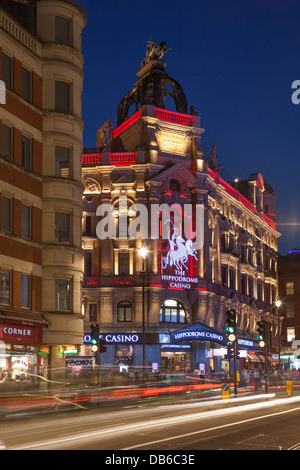 The Hippodrome Casino on Leicester Square at night,London,England Stock Photo