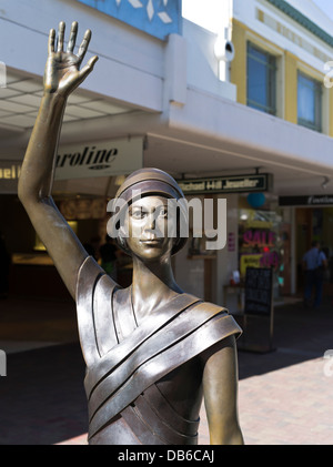 dh Emerson Street NAPIER NEW ZEALAND Art Deco lady bronze statue sculpture statues Stock Photo