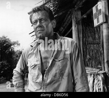 THE BRIDGE ON THE RIVER KWAI Columbia, 1957. Directed by David Lean. With William Holden Stock Photo