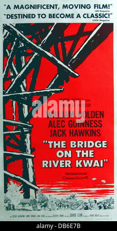 THE BRIDGE ON THE RIVER KWAI Columbia, 1957. Directed by David Lean. MOVIE POSTER Stock Photo