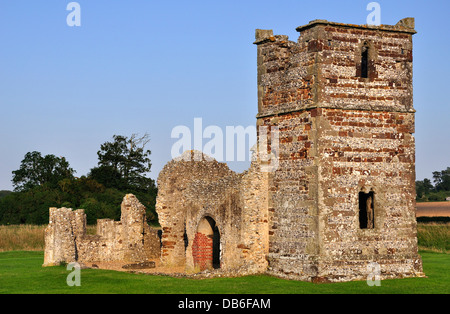 A view of the ruined Knowlton church Dorset Stock Photo