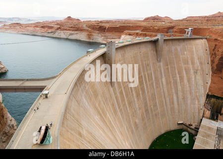 The Glen Canyon Dam on Lake Powell near Page, Arizona, USA Stock Photo