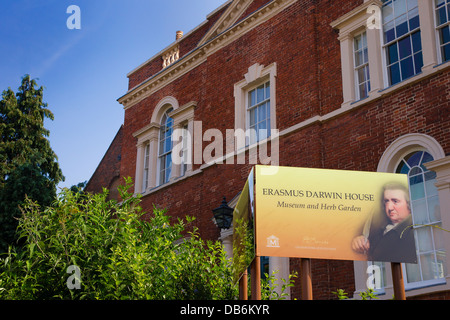 Erasmus Darwin's House, Lichfield, Staffordshire, England, UK Stock Photo