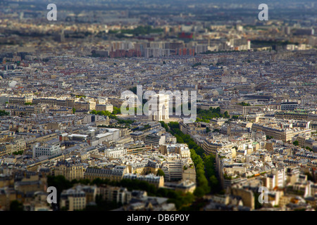 Aerial view paris france Stock Photo