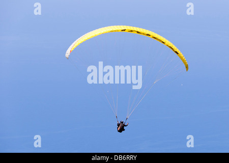 Oludeniz, Turkey. Paragliding from Babadag Mountain. Stock Photo