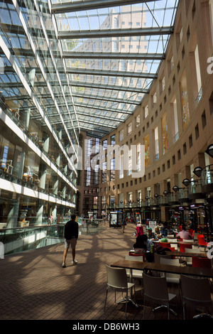 Atrium of the Vancouver Public Library Central Branch in downtown Vancouver, BC, Canada Stock Photo