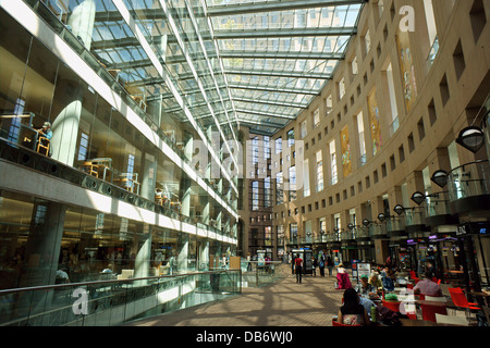 Atrium of the Vancouver Public Library Central Branch in downtown Vancouver, BC, Canada Stock Photo